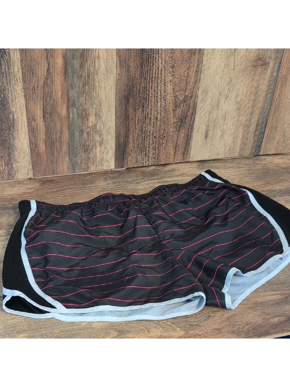 Athletic Works Black/Pink Running Shorts Lined XL 417B